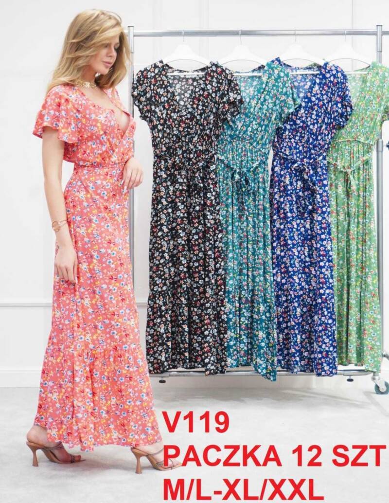 Sukienki damskie Roz M/L-XL-2XL, Mix Kolor .Paczka 12 szt